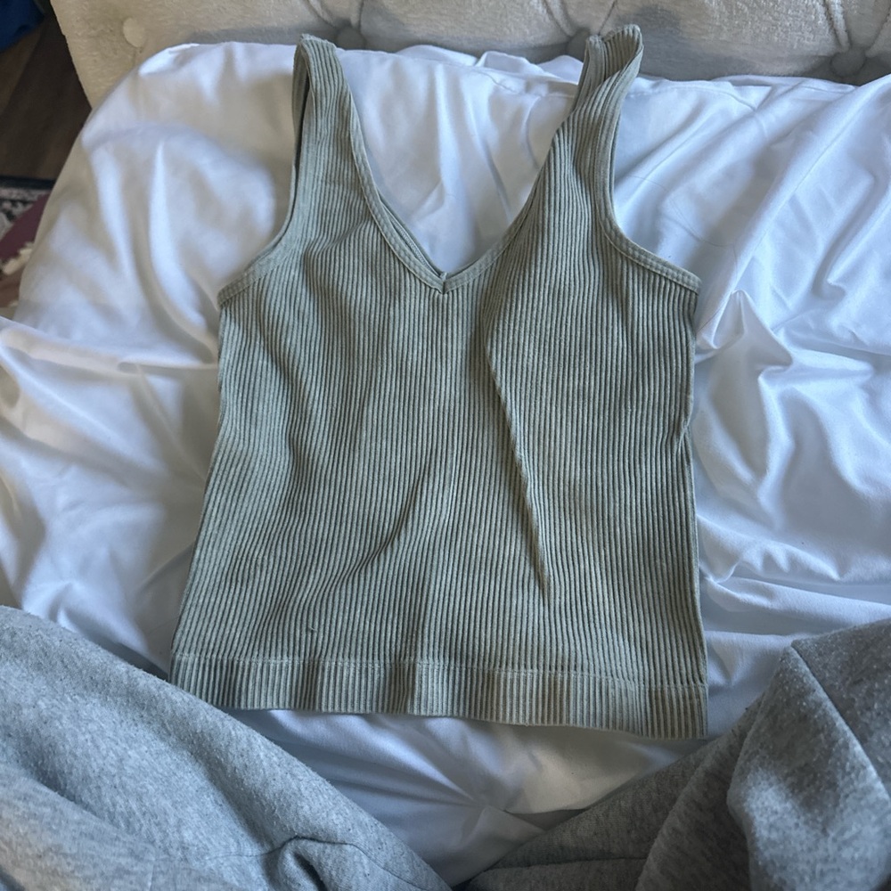 Rue21 Olive Ribbed Tank Top